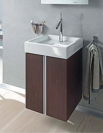 Duravit Starck 1 Oak Quadrate 500 x 450mm Wall Mounted Vanity Unit And Basin