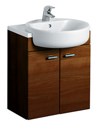 Ideal Standard Concept 50cm Semi-Countertop Basin Unit - Walnut