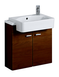 Ideal Standard Concept Slimline 50cm Semi-Countertop Unit-Walnut