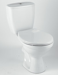 Twyford Option Close Coupled WC Pan And Push Button Cistern 630mm