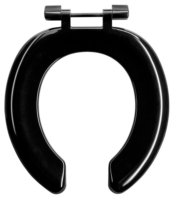 Armitage Shanks Bakasan Open Front Black Plastic Toilet Seat
