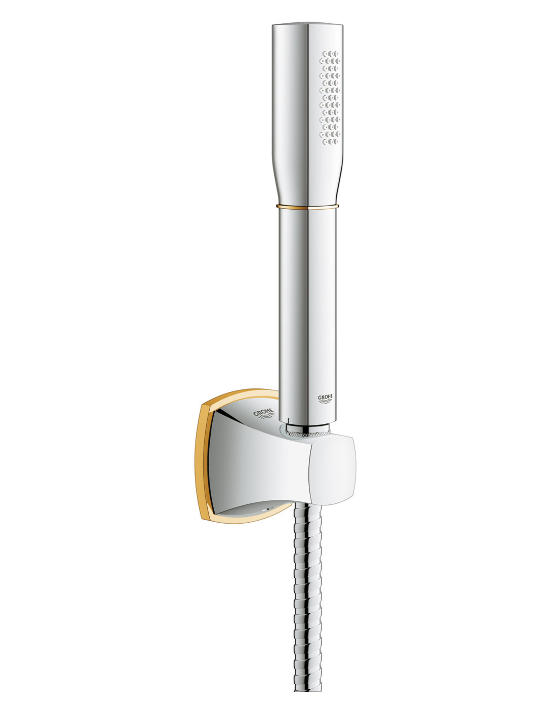 Grohe Spa Grandera Stick Wall Holder Chrome Gold Shower Set