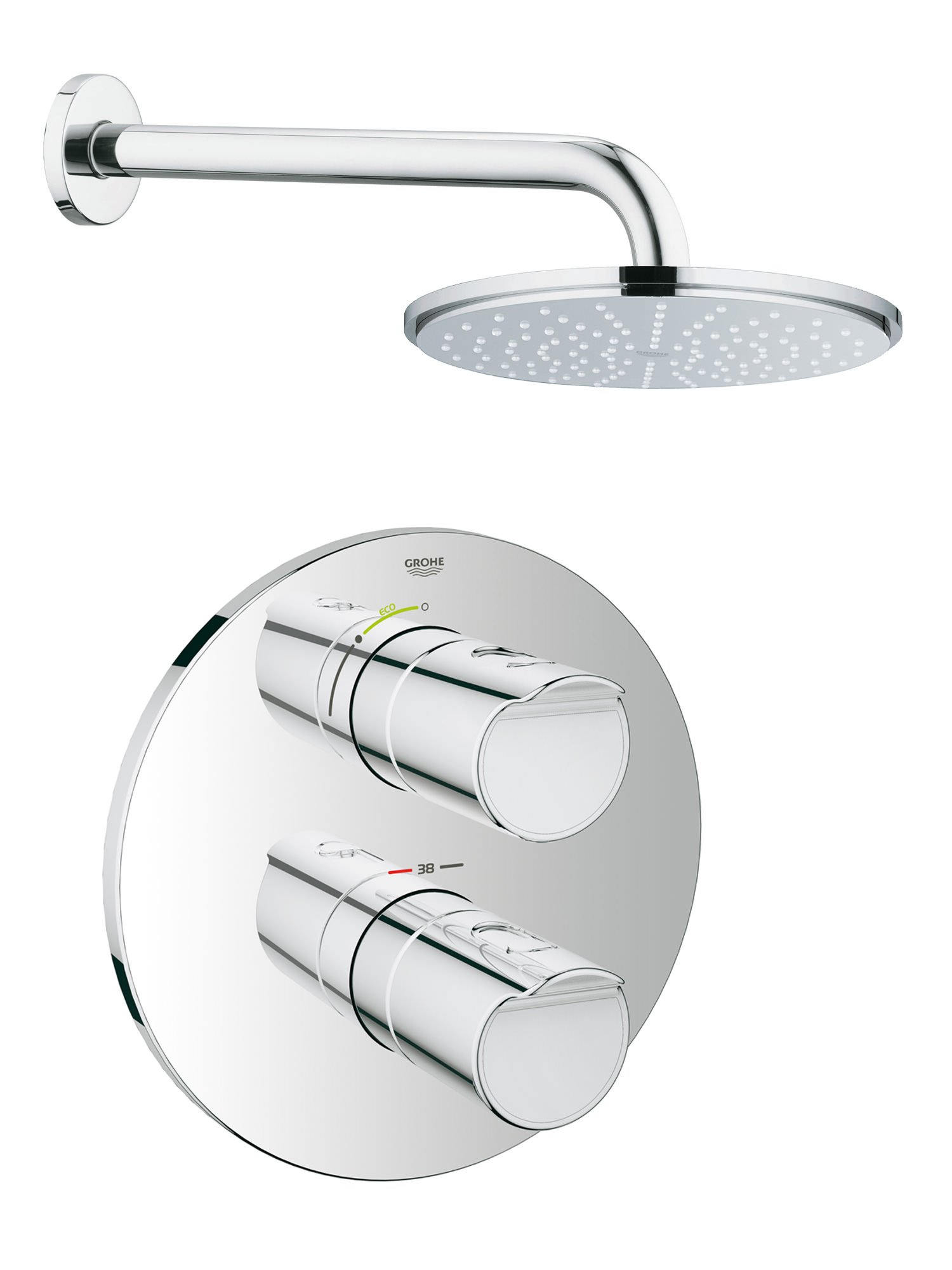 Grohe Grohtherm 3000 Cosmopolitan Rainshower Shower Solution Pack1