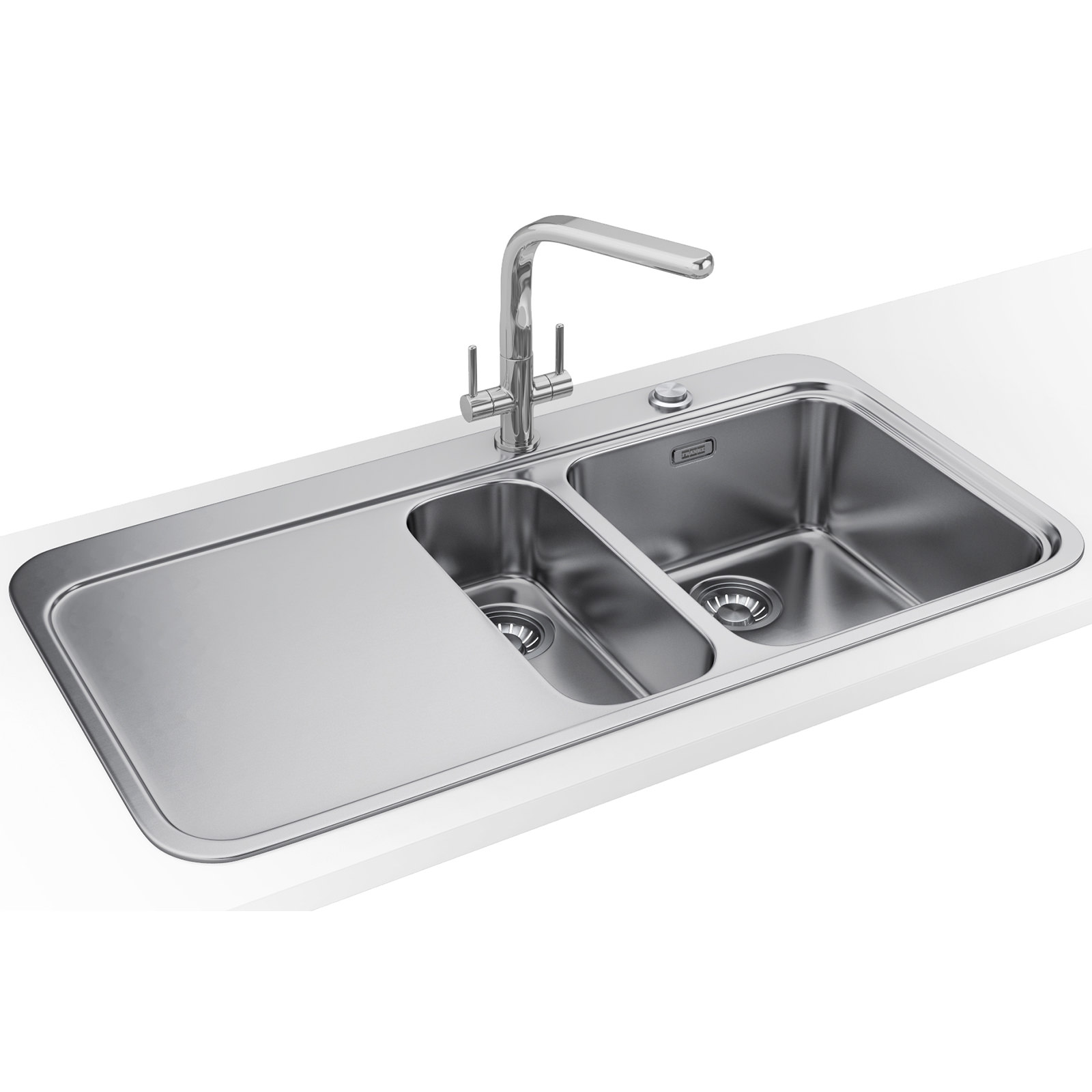 Franke Sinos SNX 251 DP - Stainless Steel 1.5 Bowl LHD Sink And Tap