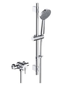 Bristan Sonique3 Exposed Shower Valve With Adjustable Riser Rail