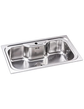 Abode Matrix R50 Stainless Steel One Bowl Kitchen Sink - 860 x 510mm