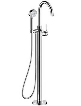 Britton Hoxton Floor Standing 200mm x 1100mm Mono Bath Shower Mixer Tap